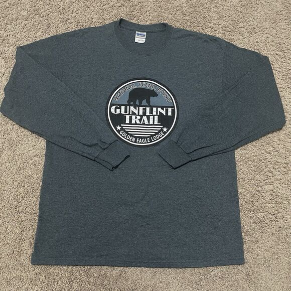Gunflint Trail Shirt Mens Large Minnesota National Science Byway Long Sleeve - Picture 1 of 7
